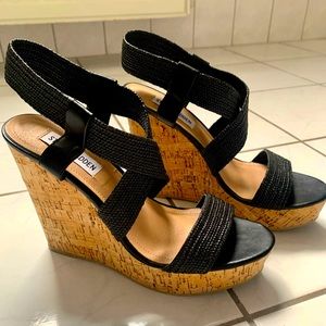 Black Steve Madden Wedges